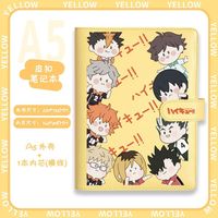 Carnets A5 Papeterie Haikyuu Hinata Shoyo Imprimé Lignes Rayées Papier Détachable Artisanat Écriture Anime Carnet à Boucle en Cuir