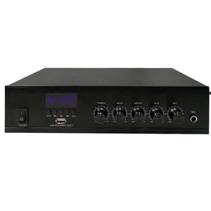 Amplificateur domestique en métal 25W DM FM BT avec haut-parleur à bande noire de 3 pouces, résistance fixe, 2 entrées RCA, son Hi-Fi constant <span class=keywords><strong>100V</strong></span> - Product Image 5