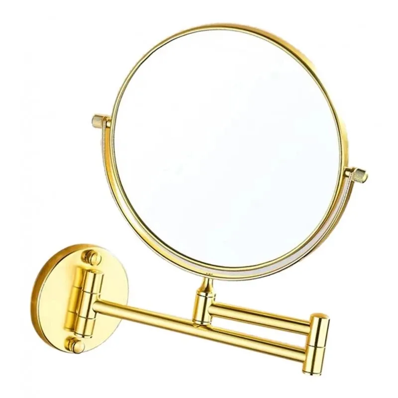 3 fold Magnifying Two Sided Vanity Makeup Mirror Wall Mount Round Chrome Bathroom Wall Magnifying Makeup Shaving Vanity Mirror