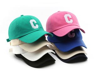 Casquette de baseball vintage unie avec logo brodé lettre C, style Dad Hat, pour le sport et la mode en gros - Product Image 1