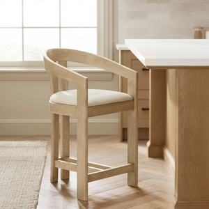 Meubles de cuisine intérieurs de luxe, tabourets de comptoir en bois de chêne, chaises de <span class=keywords><strong>bar</strong></span> modernes en bois - Product Image 3