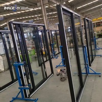 Venta Directa de Fábrica, Puertas Interiores Corredizas de Aluminio con Vidrios Dobles Templados de Alta Calidad para Casas en Nueva Zelanda