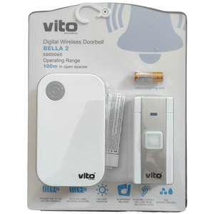 <b>Wireless</b> Doorbell 70-80Db Indoor Outdoor Use With <b>Receiver</b> And Button - Product Image 2