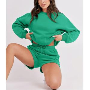 New Design Women's Plus Size Winter Knitted Spandex/Cotton Lined <b>Long</b> Sleeves Crew Neck <b>Sweatshirt</b> Custom Logo Printing Front - Product Image 4