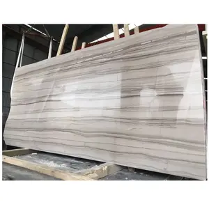 博顿石材天然大理石石材抛光中国好价格白色木质大理石地板瓷砖