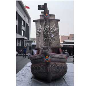 Personnalisable intérieur/extérieur bateau de pirate en fibre de verre gonflé en usine avec ventilateur pour l'affichage public - Product Image 4