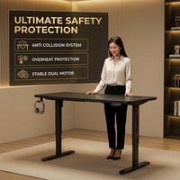 Bureau de jeu électrique silencieux AOR Home pour e-sport, bureau d'ordinateur et d'apprentissage, hauteur réglable, commutation libre, vente en gros usine