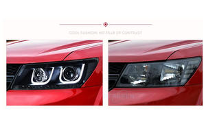 Kit de Faros Delanteros de Xenón JCUV 2009-2016, Ojos de Ángel LED, Doble Conector en U, Plug and Play, para Dodge <span class=keywords><strong>Caravan</strong></span> - Product Image 2