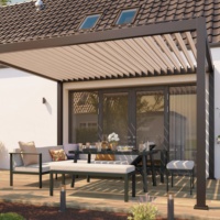 Ensemble de canapés modulaires AJUNION avec structure métallique, canapé d'angle de jardin extérieur, dossier réglable, salon, mobilier de patio imperméable
