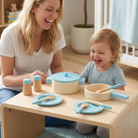 Ensemble de cuisine en bois style nordique, jouets d'imitation pour enfants, vente en gros, jeux de rôle, CE EN71 ASTM OEM ODM
