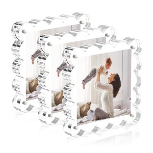 5x7 Clear Acrylic Scalloped Magnetic Photo <b>Frame</b> Scalloped Acrylic <b>Picture</b> <b>Frame</b> - Product Image 6