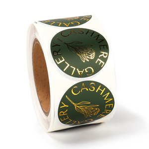 Autocollants personnalisés en feuille d'or, impression d'étiquettes de gaufrage à chaud de qualité supérieure, <span class=keywords><strong>papier</strong></span> <span class=keywords><strong>adhésif</strong></span> imperméable pour cosmétiques et emballages de luxe - Product Image 2