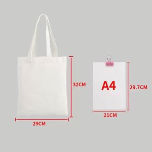 Sacs de courses réutilisables personnalisés en gros avec logo imprimé, sacs fourre-tout en toile de coton blanc uni vierge avec personnalisation - Product Image 4