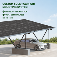 Système de montage de carport solaire personnalisé OEM ODM avec structure de support renforcée et structure de support photovoltaïque pour projets de parkings commerciaux
