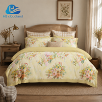Parure de lit en coton égyptien imprimé, certifiée OEKO-TEX Standard 100, BSCI, 400 fils, résistante à la décoloration, douce et de qualité supérieure, Cloudland