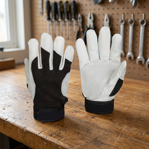 Guantes Mecánicos de Piel de Cabra Vantrex SAFETY, Antideslizantes, con Muñequera Ajustable, Resistentes a la Abrasión, Suaves, de 11 oz de Grosor - Product Image 3
