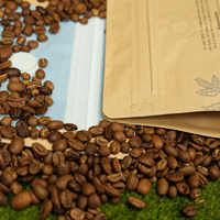 Sacs d'emballage pour café avec logo personnalisé, biodégradables, à fermeture éclair, Bolsa marron