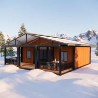 Casa Contenedor Modular de Lujo para Exteriores de 40 pies, Casa Contenedor Expandible, Panel Sándwich de Acero, Instalación Rápida