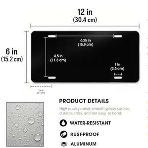 Placa de Matrícula de Aluminio con la Bandera de Cuba al por Mayor, 6 x 12 Pulgadas, Cubierta de Metal para Placa de Matrícula Delantera de Coche, Accesorio Decorativo para Coche - Product Image 6