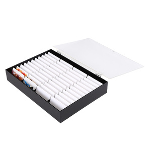 4 Row Flat Cover <b>Nail</b> Art Storage Box Gel Polish Color Chart Display Salon Manicure Organizer Jewelry Accessories Tool <b>Case</b> - Product Image 3