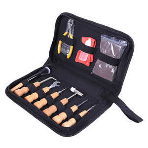 Kit de herramientas de reparación de guitarra, juego de 9 piezas con mango de madera, práctico para el mantenimiento de instrumentos de cuerda - Product Image 2