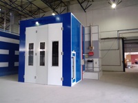 Cabine de peinture Shandong Longxiang avec chauffage diesel et éclairage LED pour bus et camions, dimensions extérieures 15m