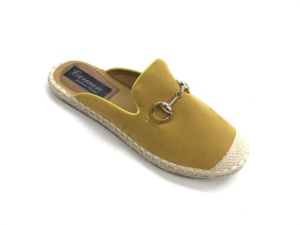 Populaire femmes <span class=keywords><strong>Espadrille</strong></span> glisser Mule chaussure sandale plate PU solide de qualité supérieure en gros respirant Espadrilles femmes <span class=keywords><strong>femme</strong></span> dame TPR - Product Image 5