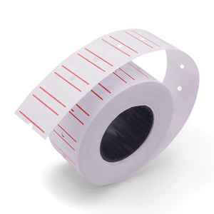 Etiquetas para Pistola <span class=keywords><strong>de</strong></span> Precios con Línea Roja <span class=keywords><strong>de</strong></span> <span class=keywords><strong>12</strong></span>*21*500 con Orificio <span class=keywords><strong>de</strong></span> Posicionamiento, Etiquetas Adhesivas Personalizadas para Precios para Supermercado/Comercio - Product Image 1