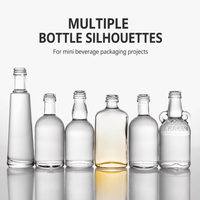 Mini bouteille de liqueur en verre en forme d'animal unique, impression de motifs personnalisés pour l'emballage de cadeaux d'affaires de fin d'année