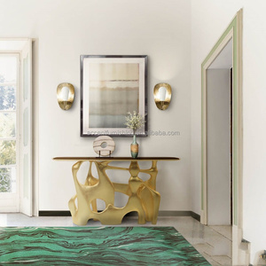 Personalizzato Design moderno irregolare in vetroresina consolle <span class=keywords><strong>tavolo</strong></span> di lusso nero <span class=keywords><strong>angolo</strong></span> <span class=keywords><strong>tavolo</strong></span> per soggiorno a casa o sala - Product Image 6