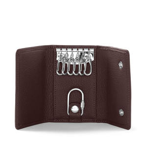 Housse de clé de voiture personnalisée en cuir véritable durable faite à <span class=keywords><strong>la</strong></span> main de haute qualité à trois volets avec options personnalisables - Product Image 4