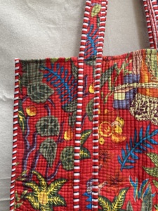 Indian Handmade Block Print Cotton Tote Bag for Women and Market Use - Product Image 5