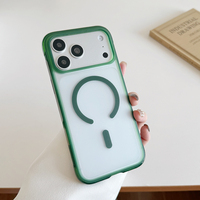 Nouvelle coque de téléphone transparente en TPU+PC avec chargement magnétique sans fil et antichoc pour iPhone 15 16 17 Pro Max, accessoires pour téléphone portable