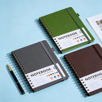 Carnet à spirale A4 en gros avec fermeture élastique, ligné, pour écriture, papier épais, pour fournitures de bureau et scolaires