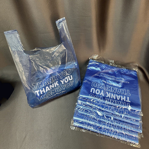 Trắng Xanh Cảm ơn bạn <span class=keywords><strong>t</strong></span> Áo sơ mi mua sắm <span class=keywords><strong>t</strong></span>úi nhựa có tay cầm - Product Image 6