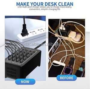 AC <b>Power</b> Adapter 100W Multi Port USB Charging Dock 20 Port USB Desktop Fast Charging Station for iPhone Samsung Huawei Laptops - Product Image 4