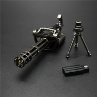 Wowei Peace Elite Pistolet Gatling M134 Vert Rotatif en Alliage, Modèle Réduit, Décoration Artisanale