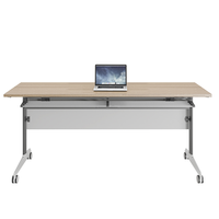 Prix usine bureau d'étude moderne cadre en métal modulaire amovible pliable avec roues Tables de réunion Table de formation