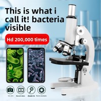 Monocular HD Microscope 200000x Magnification Biology Students Professional Children's Science Laboratory Primary Secondary