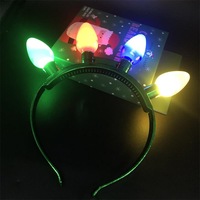 Serre-tête lumineux créatif pour fêtes et vacances, accessoire capillaire à ampoules lumineuses pour Noël et Halloween, vente chaude