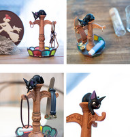 Support de rangement pour clés original Studio Ghibli Kikis Delivery Service Totoro, figurine, ornement de bureau, jouet anime, statues, cadeau