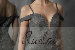 Ruolai خمر السباغيتي حزام حورية البحر كريب حزب حفلة موسيقية فساتين السهرة النساء - Product Image 2