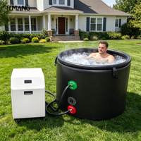 Enfriador de Agua Ultra Silencioso de 720W para Baños de Hielo, Unidad de Refrigeración de Agua de Bajo Consumo para Inmersión en Agua Fría en Hogares Pequeños