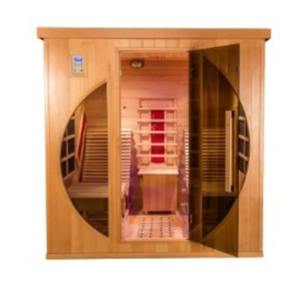 Vente directe d'usine, sauna infrarouge en bois massif de type hemlock avec panneau de commande informatique pour 3 à 4 personnes, utilisation en intérieur - Product Image 5