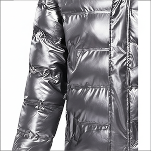 High Quality Custom Lightweight <b>Quilted</b> Puffer <b>Jacket</b> for Men Stand High Street Hooded Polyester Filled Canvas Fabric Winter - Product Image 2