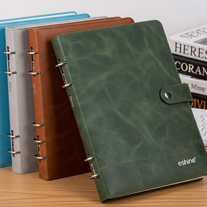 Bán buôn tùy chỉnh A5 văn phòng Quà Tặng PU da notepad Tạp Chí Nhật Ký chất kết dính A6 lá lỏng lẻo máy tính xách tay ngày kế hoạch bìa cứng máy tính xách tay - Product Image 4