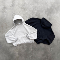 Sweat-shirts à capuche unisexes en coton 100% avec logo personnalisé, coupe ample et oversize, design décontracté, style pull épais