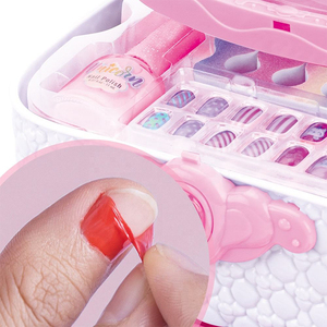 Juego de manicura de juguete JinYing, juego de esmalte de uñas lavable, bolsa de cosméticos, juguetes de belleza y moda para niñas, kit de maquillaje. - Product Image 4