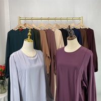 Nouvelle robe abaya islamique simple pour femmes, été, en tissu Nida doux, fermeture éclair avant pratique, allaitement, manches longues amples, modèle 6822