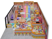 Aire de jeux intérieure pour enfants, équipement de parc à thème personnalisé avec trampolines, toboggans, piscines à balles et parcours d'obstacles